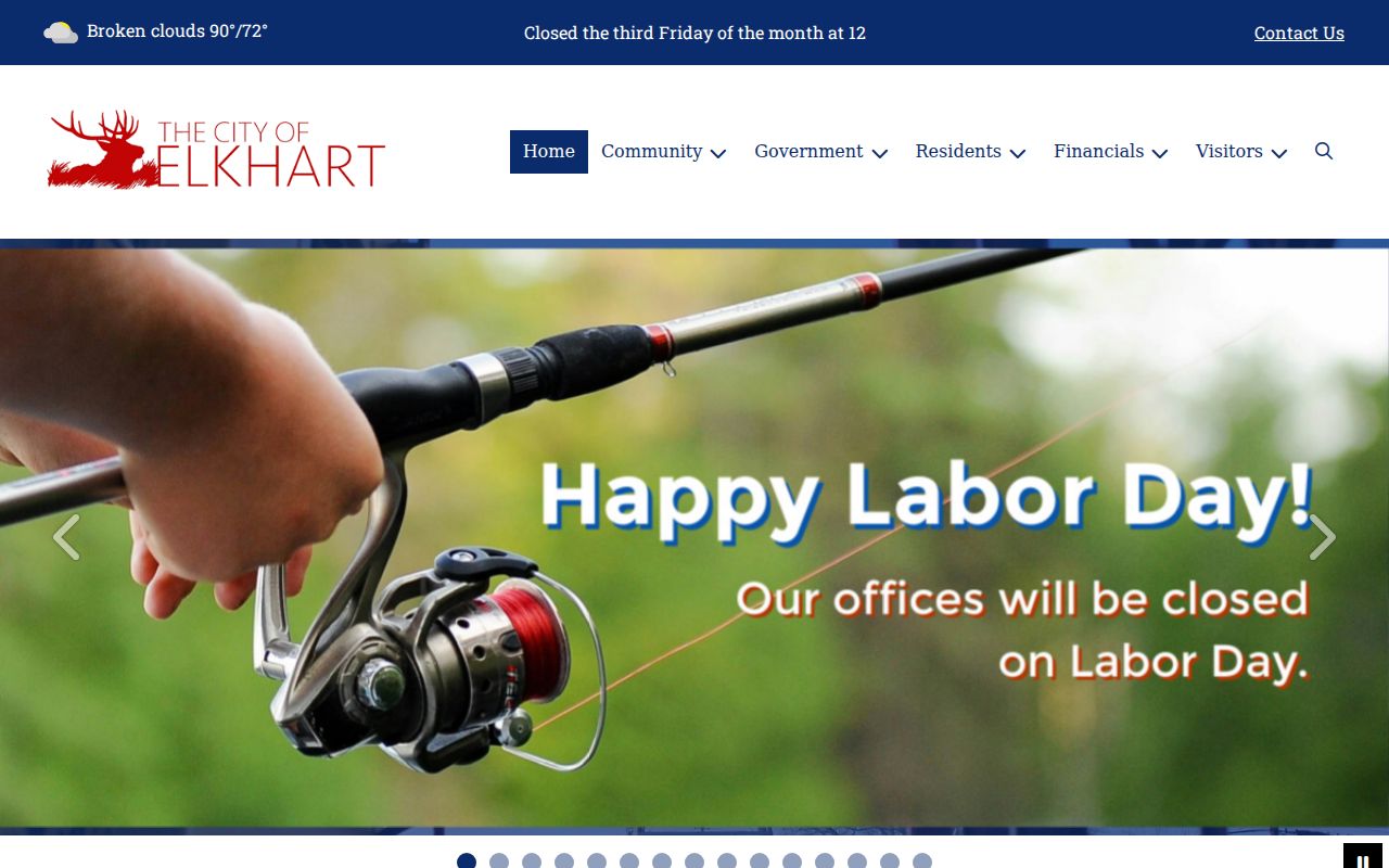 Elkhart court records official City Hall route